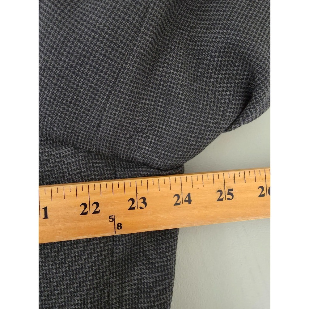 Andrew Fezza 2 Piece Suit Mens 46 L Black Houndstooth Blazer Pants 38X32 Wool - Picture 7 of 16